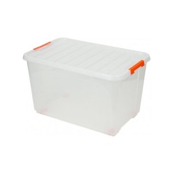 Εργαλειοθήκη / Κουτί Αποθήκευσης Πλαστικό Διάφανο Με Κλιπς & Ρόδες 58x37.5x34.5cm 52Lt Tactix 320282 Εργαλειοθήκη / Κουτί Αποθήκευσης Πλαστικό Διάφανο Με Κλιπς & Ρόδες 58x37.5x34.5cm 52Lt Tactix 320282