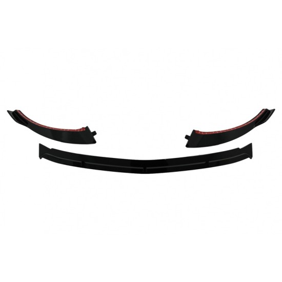 Μπροστινό Spoiler Για Mercedes-Benz E-Class W213 S213 C238 A238 Facelift (2020-Up) Amg Line Μαύρο Γυαλιστερό 3 Τεμάχια