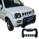 Bull Bar Bumper Guard Εμπρός Προφυλακτήρα Για Suzuki Jimny 2004-2019 Μαύρο Με Δόντια Inox