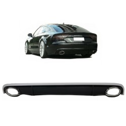 Diffuser Πίσω Προφυλακτήρα Για Audi A7 4G 10-14 RS7 Look Για Απλό Προφυλακτήρα Με Μπούκες Από Abs Πλαστικό Diffuser Πίσω Προφυλακτήρα Για Audi A7 4G 10-14 RS7 Look Για Απλό Προφυλακτήρα Με Μπούκες Από Abs Πλαστικό