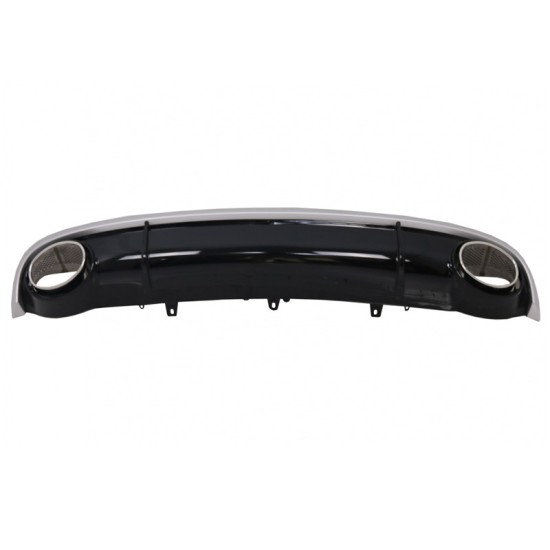 Diffuser Πίσω Προφυλακτήρα Για Audi A7 4G 10-14 RS7 Look Για Απλό Προφυλακτήρα Με Μπούκες Από Abs Πλαστικό