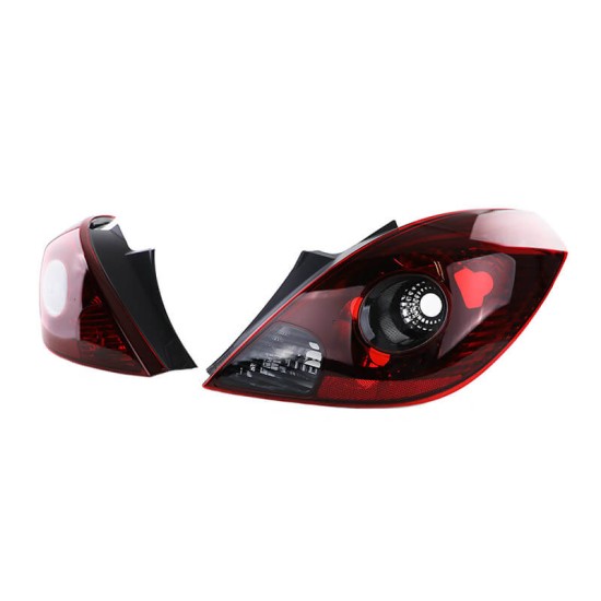 Πισινά Φανάρια Set Για Opel Corsa D 3D 06-14 OPC Look Κόκκινο/Φιμέ TYC