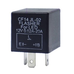 Ρελέ Αυτοκινήτου Flasher Για Led 12 Volt (Negative Connection) 0.02A-20A  CF14 JL-02  1 Τεμάχιο