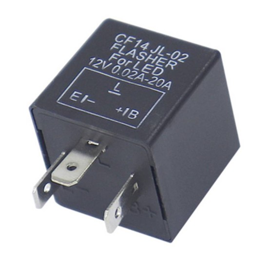 Ρελέ Αυτοκινήτου Flasher Για Led 12 Volt (Negative Connection) 0.02A-20A  CF14 JL-02  1 Τεμάχιο