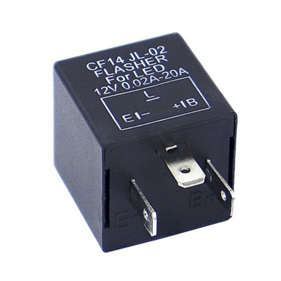 Ρελέ Αυτοκινήτου Flasher Για Led 12 Volt (Negative Connection) 0.02A-20A  CF14 JL-02  1 Τεμάχιο