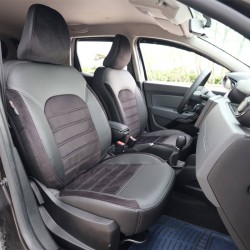 Καλύμματα Αυτοκινήτου Otom Custom Fit Για Dacia Duster 2018-2021 Sued / Rachel / Δερματίνη Σετ Εμπρός / Πίσω 15 Τεμαχίων Μαύρο 34015_ONKY_LD