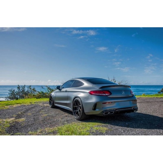 Πλαινά Πτερύγια Πισινού Προφυλακτήρα Για Mercedes-Benz C-Class C205 Coupe Με Amg Line Προφυλακτήρα Γυαλιστερό Μαύρο 2 Τεμάχια
