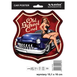 Αυτοκόλλητο Σήμα Αυτοκινήτου ''Old School Cool'' 15cm x 16cm 1 Τεμάχιο Αυτοκόλλητο Σήμα Αυτοκινήτου ''Old School Cool'' 15cm x 16cm 1 Τεμάχιο