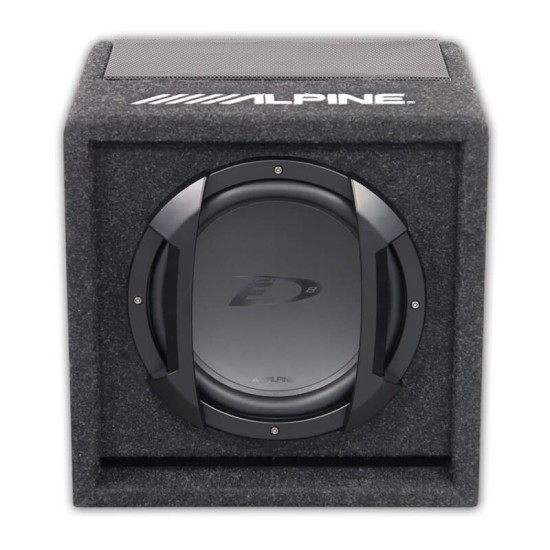 Subwoofer Αυτοκινήτου Alpine Αυτοενισχυόμενο 8" 20cm 100Watt RMS Με Κούτα