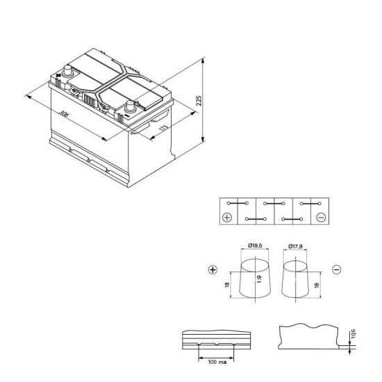 Μπαταρία Αυτοκινήτου 95Ah Αριστερή Bosch 830Α (ΕΝ) S4029