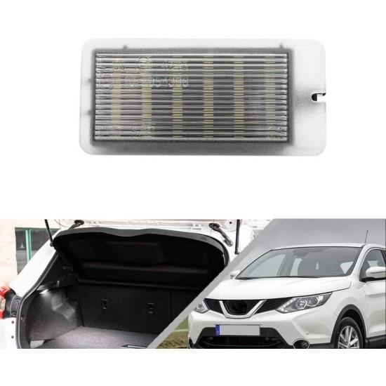 Εσωτερικά Φώτα Πορτμπαγκάζ LED Για Nissan Qashqai J11, Juke, Renault Clio 05-12 , Megane 03-09 , Grand Scenic 05-08  Ζευγάρι 2 Τεμάχια