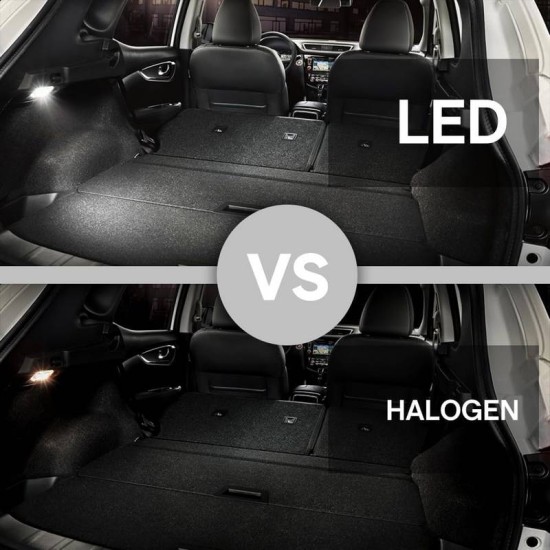 Εσωτερικά Φώτα Πορτμπαγκάζ LED Για Nissan Qashqai J11, Juke, Renault Clio 05-12 , Megane 03-09 , Grand Scenic 05-08  Ζευγάρι 2 Τεμάχια