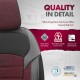 Καλύμματα Αυτοκινήτου Otom "Nova" Universal Ύφασμα Jacquard / Δερματίνη Σετ Εμπρός / Πίσω 11 Τεμαχίων Κόκκινο / Μαύρο ΝΟV-3303