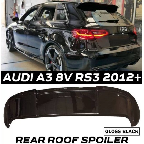 Αεροτομή Οροφής Για Audi A3 8V Sportback 12-20 RS3 Look Μαύρο Γυαλιστερό Από Abs Πλαστικό
