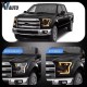 Μπροστινά Φανάρια Set Για Ford F150 MK13 14-17 DRL Dynamic Start Up Μαύρα Full Led VLand