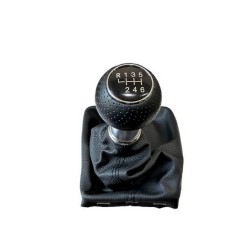 Πόμολο Λεβιέ Ταχυτήτων Με Φυσούνα Μαρκέ Μαύρο Για Audi A3 8P 2003-2011 Με 6 Ταχύτητες