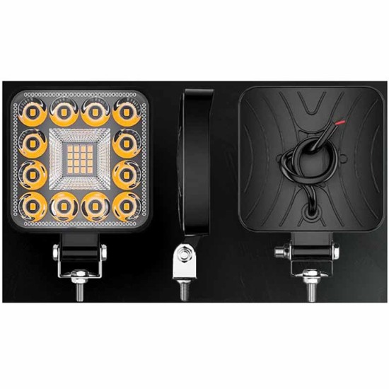 Προβολέας Εργασίας Τετράγωνος Mini 28 LED 9-40 Volt 90W 9000lm 6000k LΕDΒΑR-004 1 Τεμάχιο