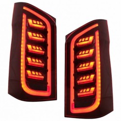 Πισινά Φανάρια Set Για Mercedes-Benz Vito W447 14+ Maybach Look Full Led Bar & Led Signal Dynamic Κόκκινο/Crystal Carner