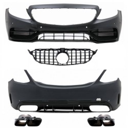 Body Kit Για Mercedes-Benz C-Class W205 14-20 Sedan Amg C63s Facelift Look Με Μάσκα & Μπούκες Body Kit Για Mercedes-Benz C-Class W205 14-20 Sedan Amg C63s Facelift Look Με Μάσκα & Μπούκες