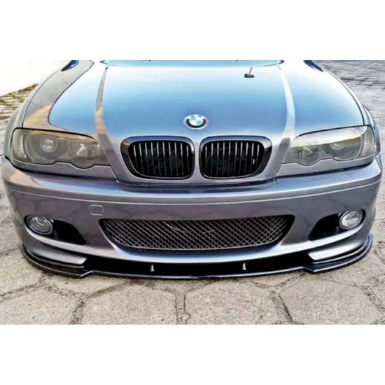 Μπροστινό Spoiler Για Bmw 3 E46 99-03 M-Tech Γυαλιστερό Μαύρο Από Abs Πλαστικό