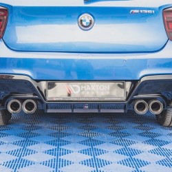 Diffuser Πίσω Προφυλακτήρα Για Bmw 1 F20 11-15 M135i Προφυλακτήρα Γυαλιστερό Μαύρο Με 2 Διπλές Τρύπες Εξάτμισης Αριστερά & Δεξιά Από Abs Πλαστικό Maxton Design 1 Τεμάχιο