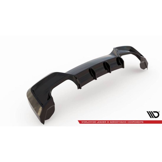 Diffuser Πίσω Προφυλακτήρα Για Bmw 1 F20 11-15 M135i Προφυλακτήρα Γυαλιστερό Μαύρο Με 2 Διπλές Τρύπες Εξάτμισης Αριστερά & Δεξιά Από Abs Πλαστικό Maxton Design 1 Τεμάχιο