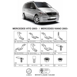 Βάσεις Πλαινών Σκαλοπατιών (Dma) Για Mercedes-Benz V-Class 2014-2019 Van W447