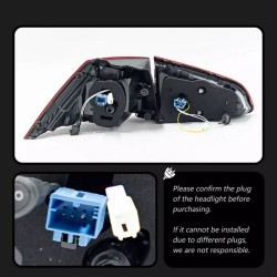 Πισινά Φανάρια Set Για Vw Golf VII 7 11-16 Led Bar Dynamic Start Up Facelift 7.5 GTI/R Look Κόκκινο/Φιμέ