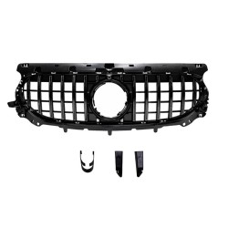 Μάσκα Για Mercedes-Benz GLA H247 Facelift 24+ Panamericana Look Μαύρο/Χρώμιο 1 Τεμάχιο