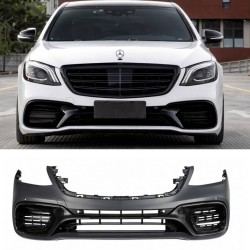 Μπροστινός Προφυλακτήρας Για Mercedes-Benz S-Class W222 Facelift 17-20 Amg S63 Look Black Edition