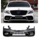 Μπροστινός Προφυλακτήρας Για Mercedes-Benz S-Class W222 Facelift 17-20 Amg S63 Look Black Edition