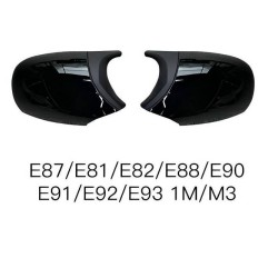 Καπάκια Καθρεφτών Για Bmw 1 E87/E81/E82/E88, 3 E90, E91/ E92, E93 M3/M4 Look Facelift LCI Μοντέλα Μαύρο Γυαλιστερό & Mat 2 Τεμάχια