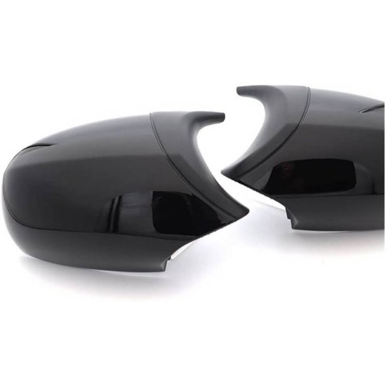 Καπάκια Καθρεφτών Για Bmw 1 E87/E81/E82/E88, 3 E90, E91/ E92, E93 M3/M4 Look Facelift LCI Μοντέλα Μαύρο Γυαλιστερό & Mat 2 Τεμάχια