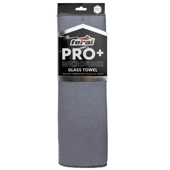 Πετσέτα Ειδική Για Τζάμια Microfiber Feral Pro+ 40x60cm 250gsm Σκούρο Γκρί