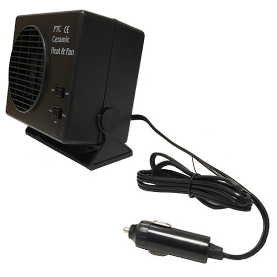 Αερόθερμο Αναπτήρα Αυτοκινήτου Κεραμικό 12 Volt 150-300 Watt Μαύρο