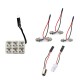 Led Πλαφονιέρας 6 Led 12volt Με 5 Αντάπτορες Λευκό 1 Τεμάχιο