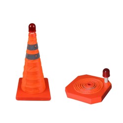 Κώνος Κυκλοφορίας Πτυσσόμενος Με Φως 50cm 20653