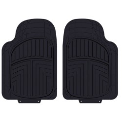 Πατάκια Αυτοκινήτου Universal Από Λάστιχο Premium Μαύρα 2 Τεμάχια
