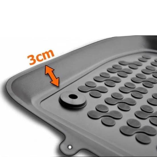 Πατάκια Σκαφάκια 3D Από Λάστιχο Για Toyota Corolla 2002-2006 Rezaw Plast 4 Τεμάχια Μαύρα