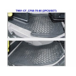 Πατάκια Φορτηγού Σκαφάκια 3D Από Λάστιχο Για Daf CF65, CF75, CF85 "Star Diamond" 2 Τεμάχια Μαύρα