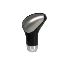 Πόμολο Λεβιέ Ταχυτήτων Universal Με Φυσούνα Δερμάτινη Μαύρο/Γκρι 2 Τεμάχια 22461