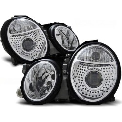 Μπροστινά Φανάρια Set Για Mercedes-Benz CLK W208 97-02 Projectors Χρωμίου H7/H7 Ρύθμιση Αέρος Depo Μπροστινά Φανάρια Set Για Mercedes-Benz CLK W208 97-02 Projectors Χρωμίου H7/H7 Ρύθμιση Αέρος Depo