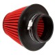 Φιλτροχοάνη Αυτοκινήτου Διπλής Ροής Universal 160x155mm Φ77mm Με 3 Αντάπτορες Φ60/63/70mm Κόκκινη