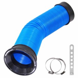 Κολάρο Φυσούνα Πλαστικό Εύκαμπτο Φ75mm 1m Μπλε