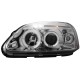 Μπροστινά Φανάρια Set Για Honda Civic 96-00 Angel Eyes & Led Χρωμίου H1/H1 Manual JunYan