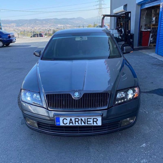 Μπροστινά Φανάρια Set Για Skoda Octavia 1Z 04-08 DRL Μαύρα H7/H1 Sonar