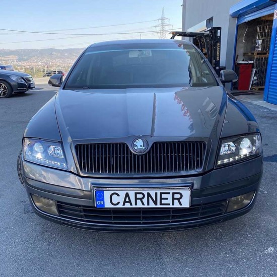 Μπροστινά Φανάρια Set Για Skoda Octavia 1Z 04-08 DRL Μαύρα H7/H1 Sonar