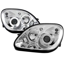 Μπροστινά Φανάρια Set Για Mercedes-Benz SLK R170 96-04 Angel Eyes Χρωμίου H1/H1 Manual Sonar Μπροστινά Φανάρια Set Για Mercedes-Benz SLK R170 96-04 Angel Eyes Χρωμίου H1/H1 Manual Sonar