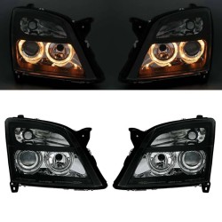 Μπροστινά Φανάρια Set Για Opel Vectra C 02-05 Angel Eyes Μαύρα H7/H7 Depo Μπροστινά Φανάρια Set Για Opel Vectra C 02-05 Angel Eyes Μαύρα H7/H7 Depo