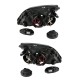 Μπροστινά Φανάρια Set Για Opel Vectra C 02-05 Angel Eyes Μαύρα H7/H7 Depo